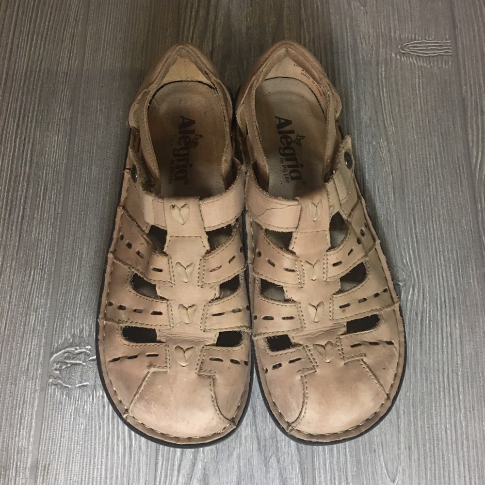 Alegria Pesca Fishermen Tan Sandals Size 6.5